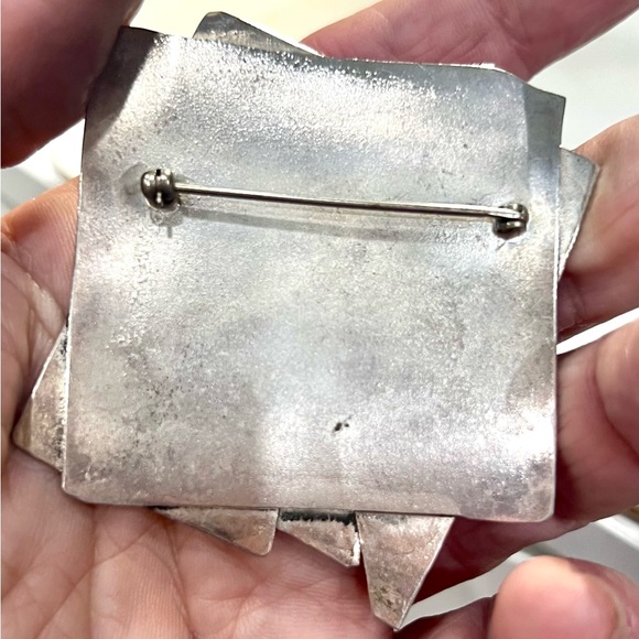 Sterling Silver Artisan Brooch-Pin - Picture 4 of 4